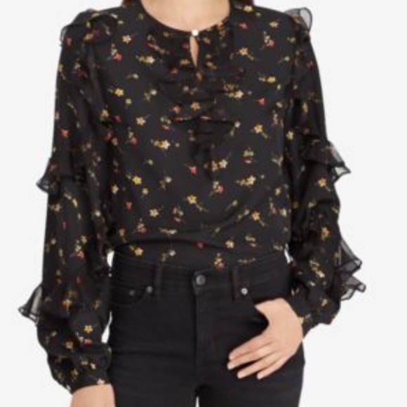 Ralph Lauren Floral Georgette Blouse NWT! - Picture 3 of 7